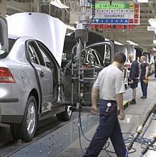 Produktion Saab 9-3.